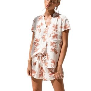 Piyama Maggie Pajama Set in Vintage Palm Sunset